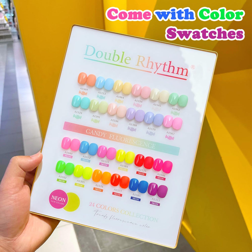 Double Rhythm scale with hand to show bottle size and real-world scale for accurate expectations