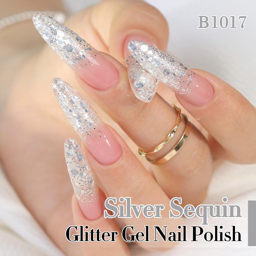 Double Rhythm polish texture swirl showing micro-glitter for smooth reflective finish