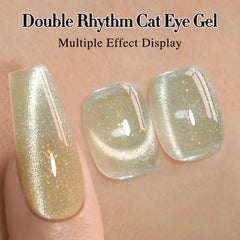 Double Rhythm swatch wheel showing translucent holographic shimmer options