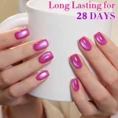 Double Rhythm swatches on hand illustrating layering options and color shift advantage