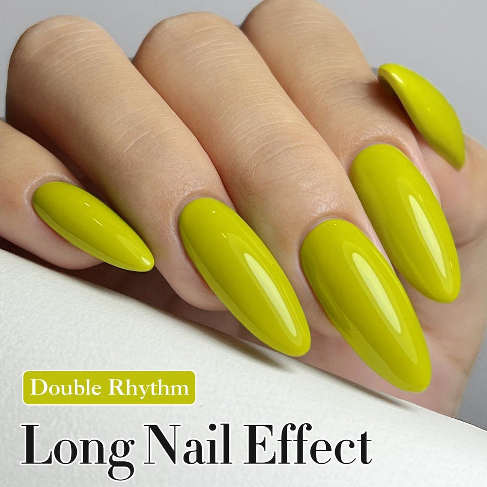 Double Rhythm swatches on nail tips displaying olive shade variations for color choice benefit