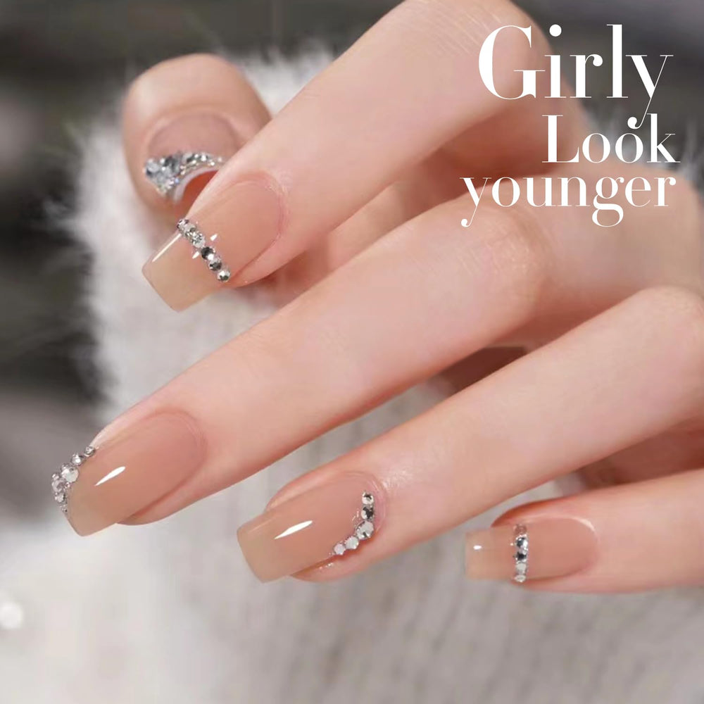Double Rhythm color swatches on nail wheel showing coverage options and layering benefit