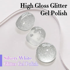 Close-up texture of Double Rhythm glitter for even, non-gritty reflective shine