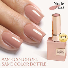Double Rhythm gel texture close-up showing smooth, glossy finish