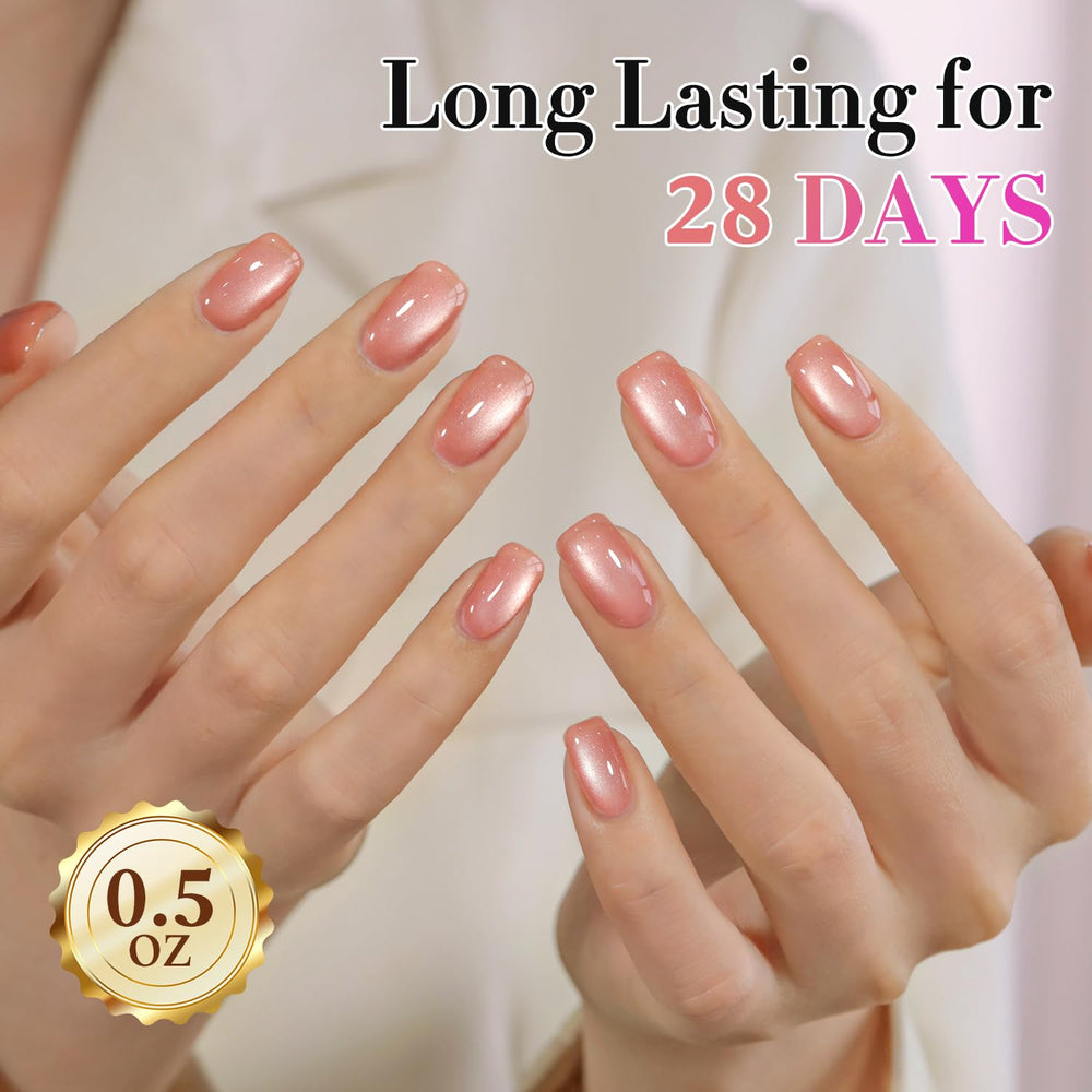 Double Rhythm polish texture close-up highlighting holographic shimmer and smooth application
