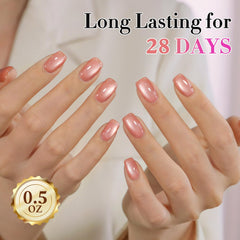 Double Rhythm polish texture close-up highlighting holographic shimmer and smooth application