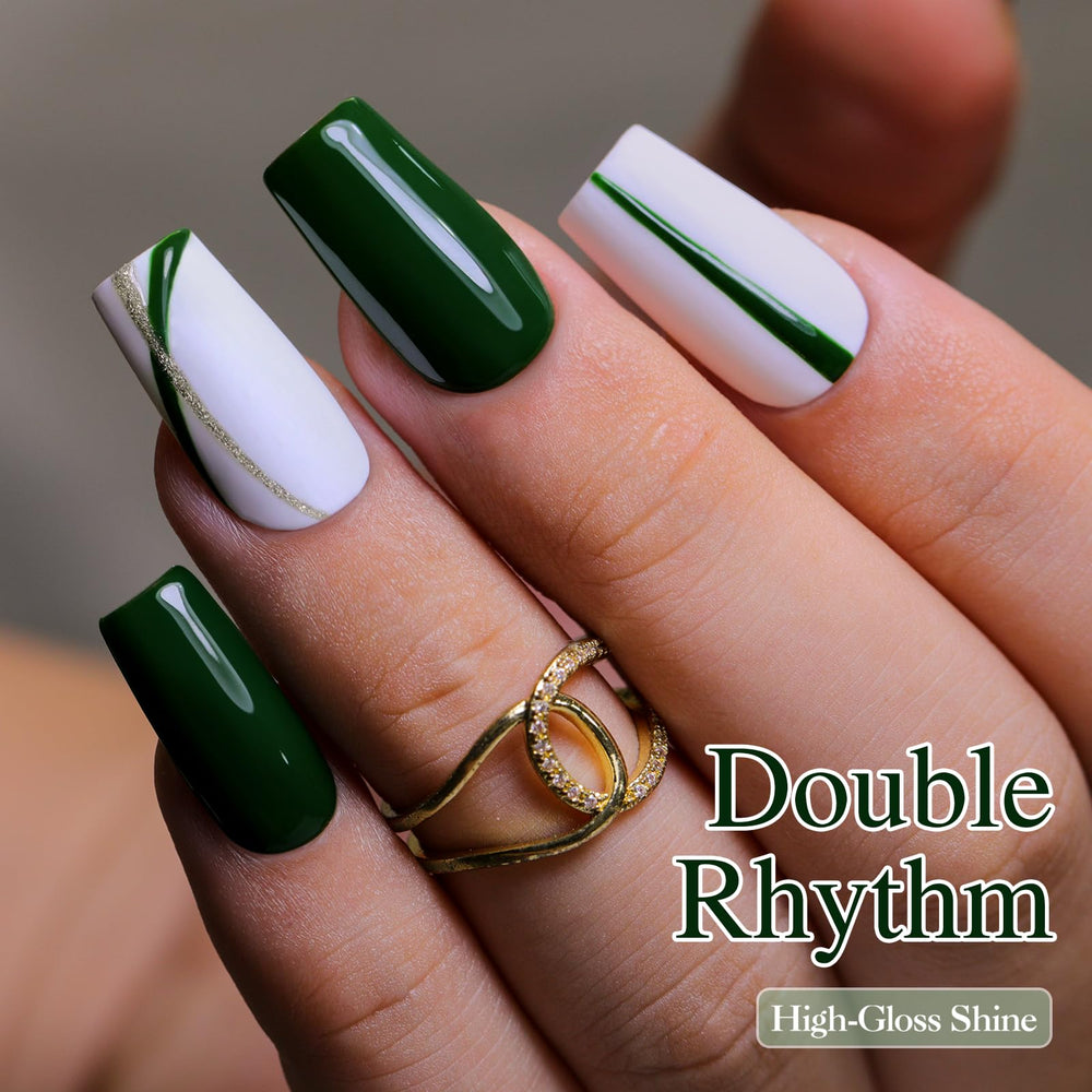 Double Rhythm visible brush stroke showing smooth texture for even coverage benefit