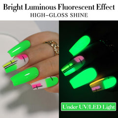 Double Rhythm polish curing under UV lamp to ensure durable glossy finish