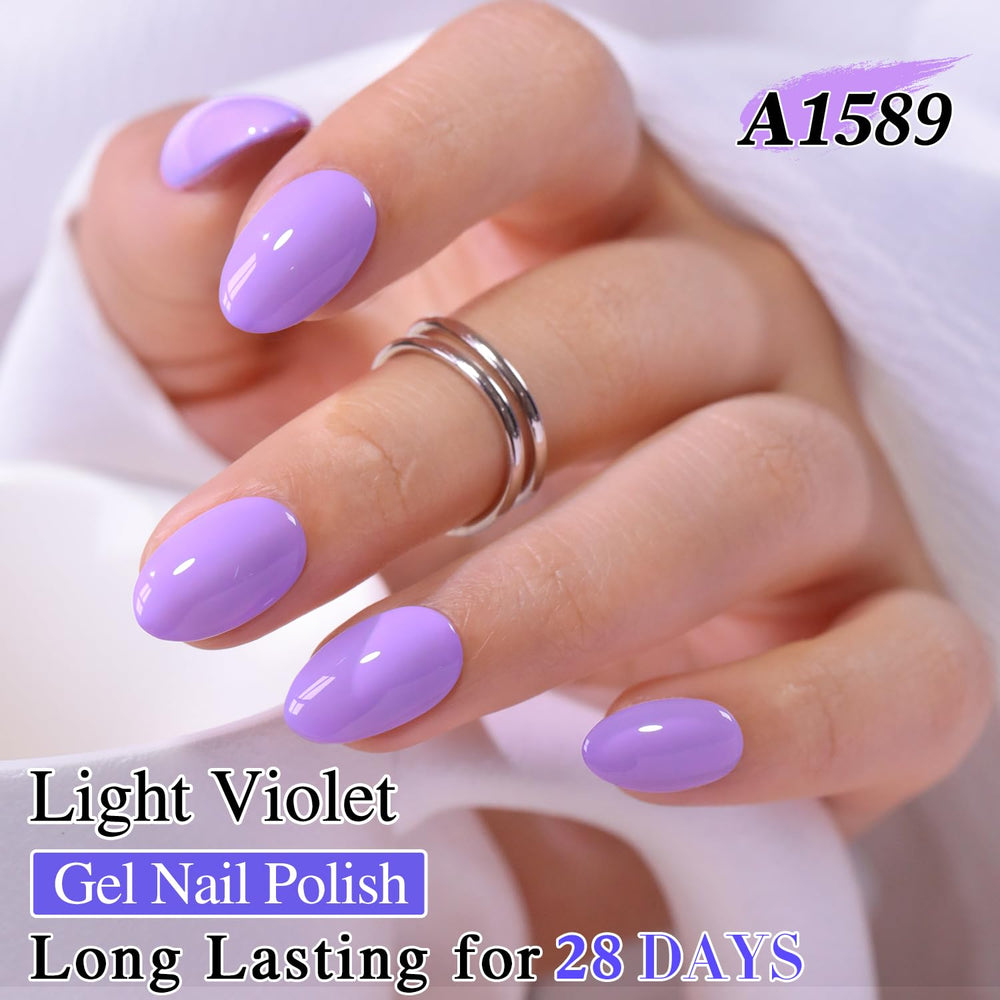 Double Rhythm brush stroke of Violet-A1589 demonstrating smooth application benefit