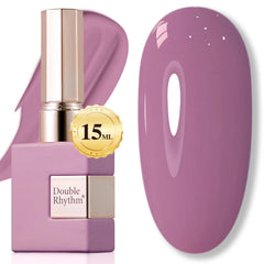 Double Rhythm front bottle showing wine purple shade and glossy finish benefit