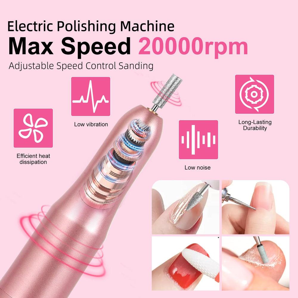 DouborQ brushes and nail forms close-up for accurate acrylic sculpting