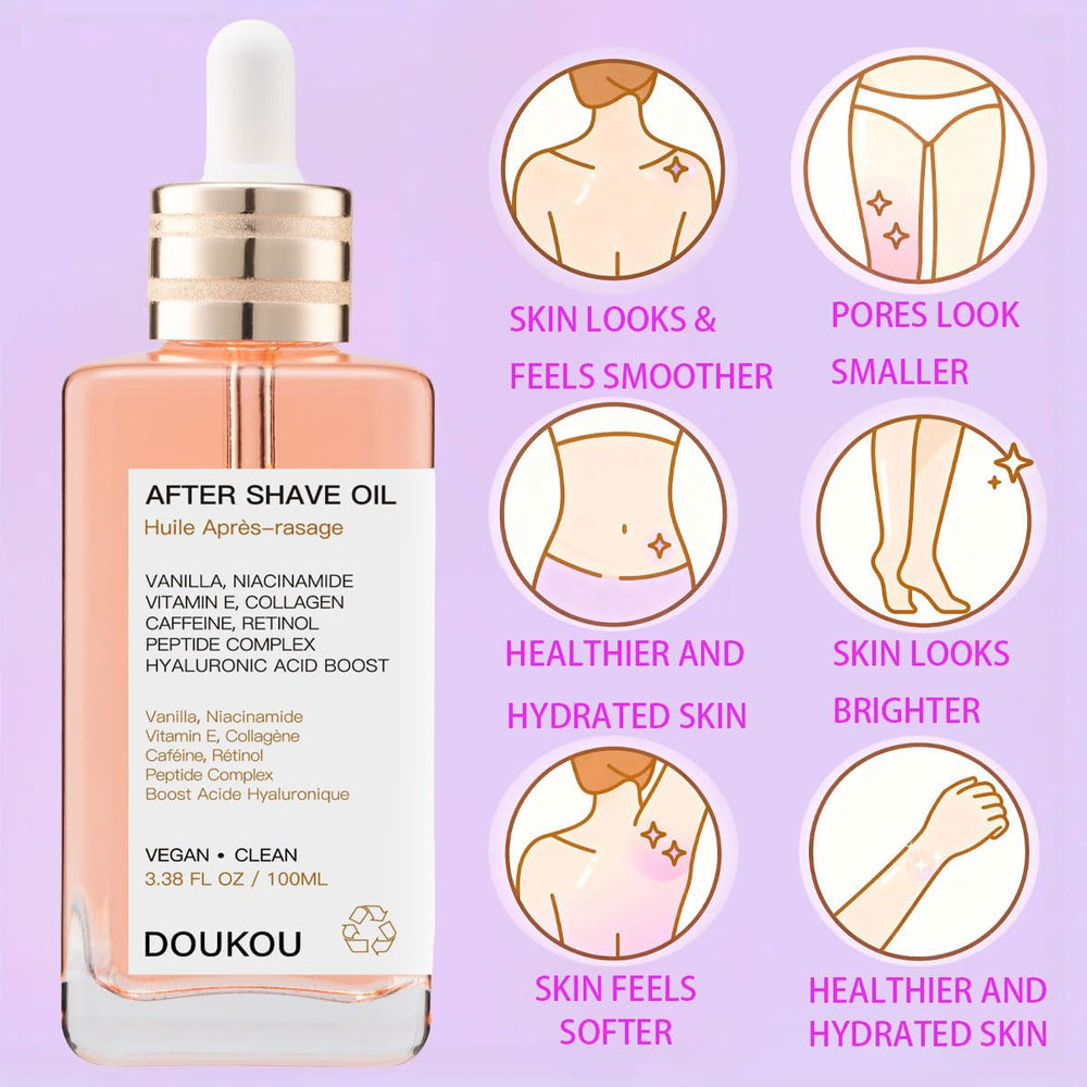 DOUKOU close-up drop of serum highlighting silky texture and quick absorption