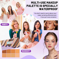 DOUNIU palette held in hand to show compact size and travel convenience