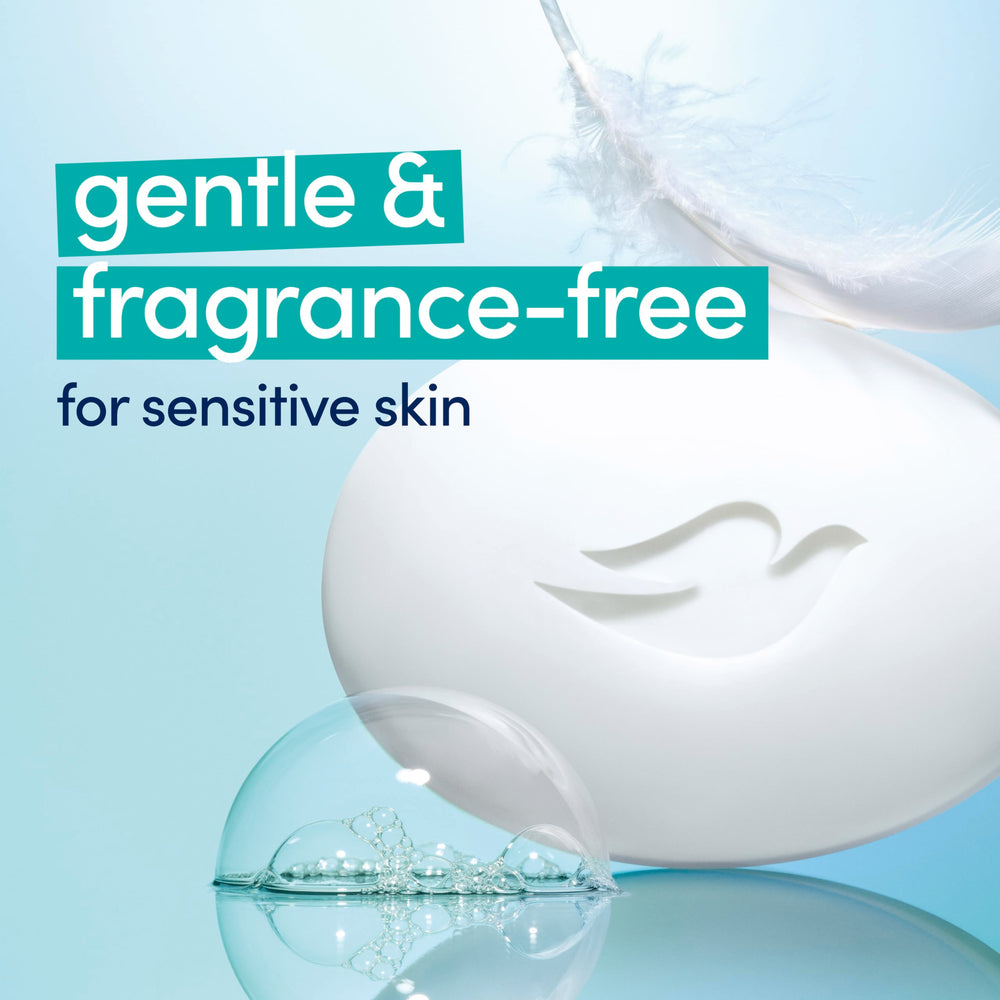 Dove bar lather in hands demonstrating gentle, creamy foam benefit