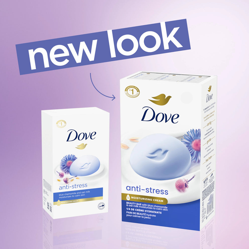 Dove bar texture showing cream-rich core for lasting moisture