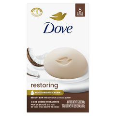 Dove beauty bar front packaging showing nourishing benefits
