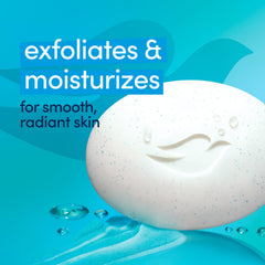 Dove bar lathered in hand demonstrating gentle cleanse and softening benefit