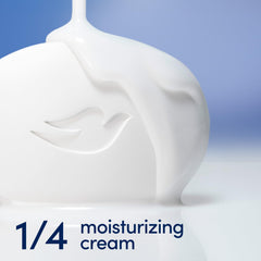 Dove beauty bar unwrapped on soap dish highlighting gentle finish