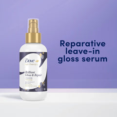 Before and after ends comparison with Dove showing added shine
