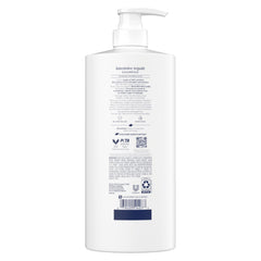 Dove bottle label close-up highlighting Bio-Protein Care ingredients and purpose