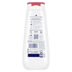 Person using Dove body wash in shower for nourished skin