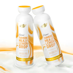 Dove bottle in shower lifestyle scene offering a refreshing shower experience