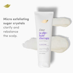 Dove close-up of scrub texture with dissolvable sugar crystals