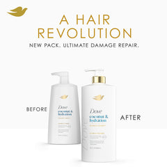 Dove ingredients label focused on coconut oil and Bio-Protein Care