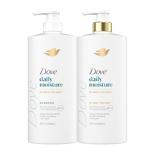 Dove front packaging showing large 28 fl oz bottle benefits of hydration
