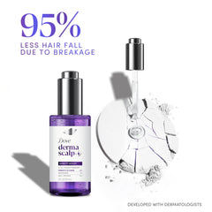 Applying Dove serum to hairline with dropper to support hydrated scalp benefit