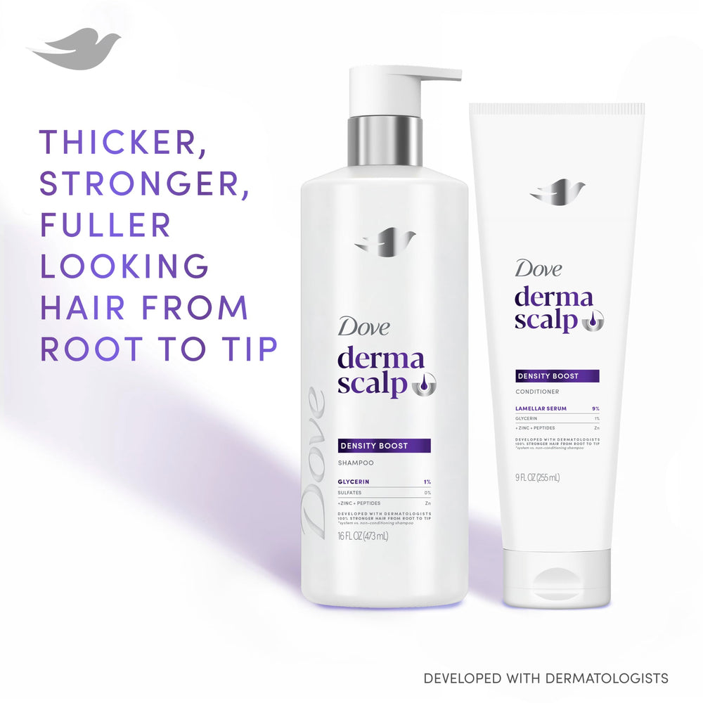 Dove Derma Scalp dispenser close-up demonstrating easy, controlled application
