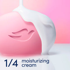 Dove bar on a bathroom sink showing travel-friendly 3.75 oz size convenience