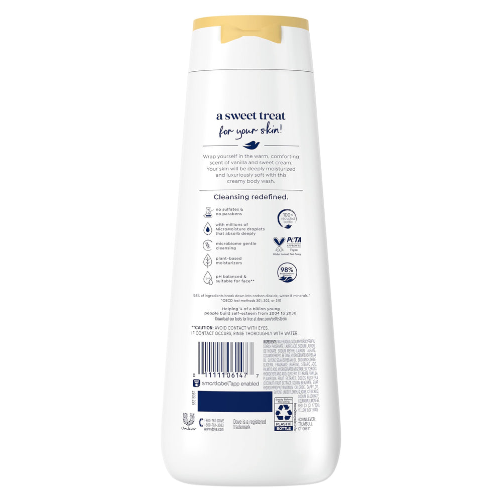 Close-up foam texture from Dove showing rich creamy lather benefit