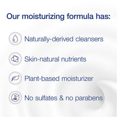 Dove four-pack flatlay conveying long-lasting supply benefit