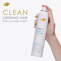 Dove application at roots showing targeted oil absorption and lift