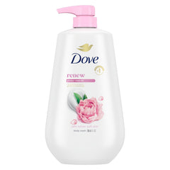 Dove front bottle 30.6 oz showing label and softening benefit