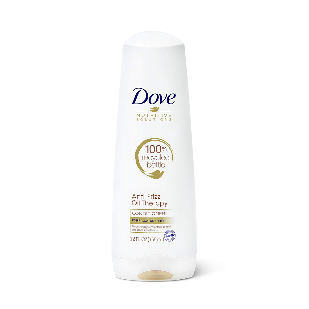 Dove front packaging showing 12 oz bottle and smooth hair benefit