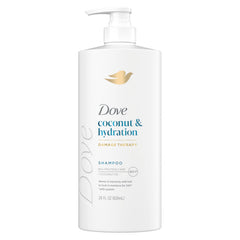Dove front packaging shows 28 fl oz bottle and clear product identity for easy purchase