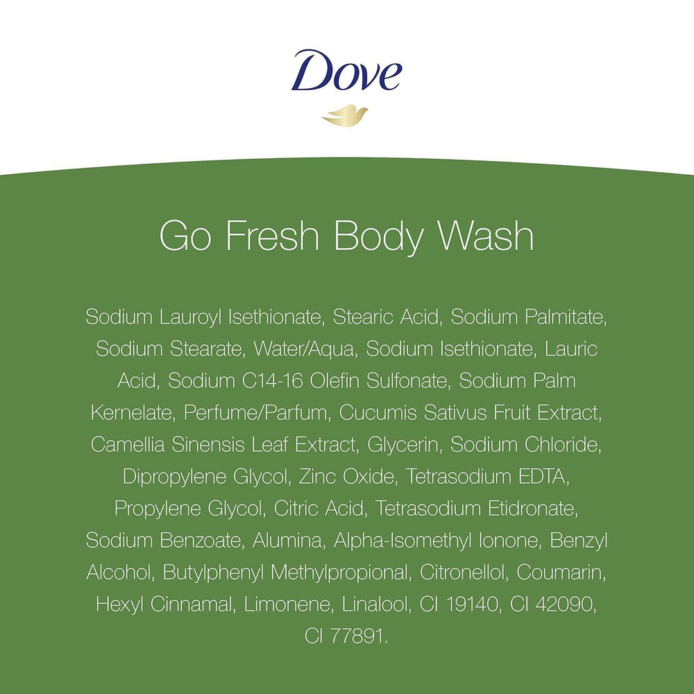 Dove Go Fresh bottle in shower scene demonstrating daily use convenience