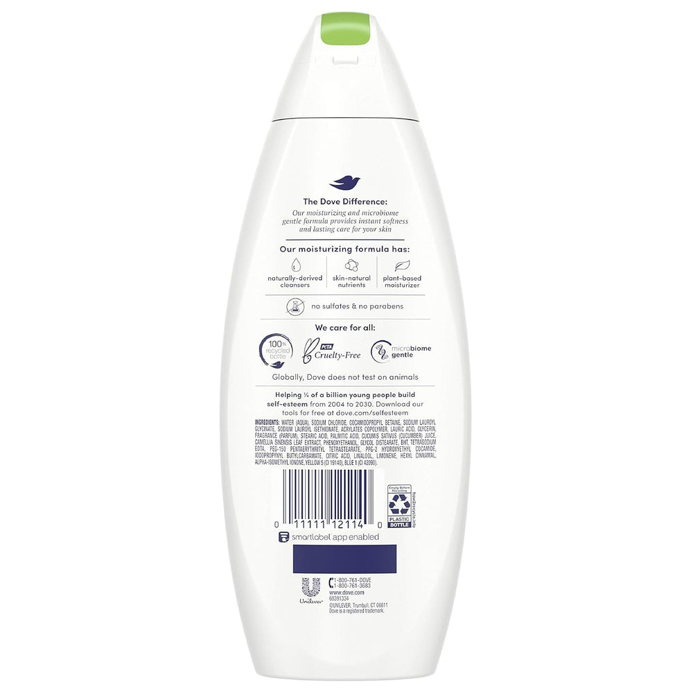 Dove Go Fresh close-up of the bottle cap and dispenser for easy use