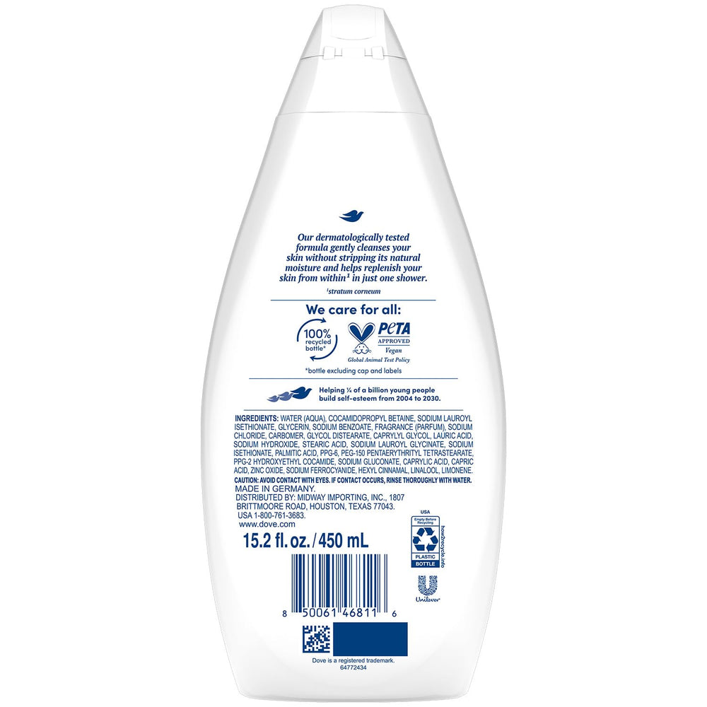 Dove hydrate pump closeup demonstrating easy dispensing benefit