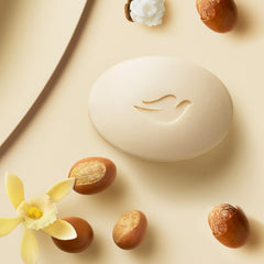Dove beauty bars styled in bathroom lifestyle scene promoting daily use