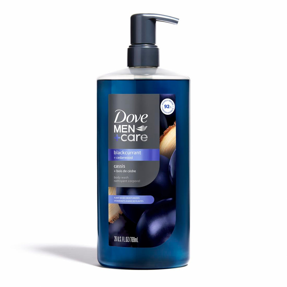 DOVE MEN + CARE creamy wash on hand demonstrating moisturizing, non-stripping texture