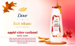 Dove Men+Care size comparison with 20 oz bottle showing scale and benefit of long-lasting supply