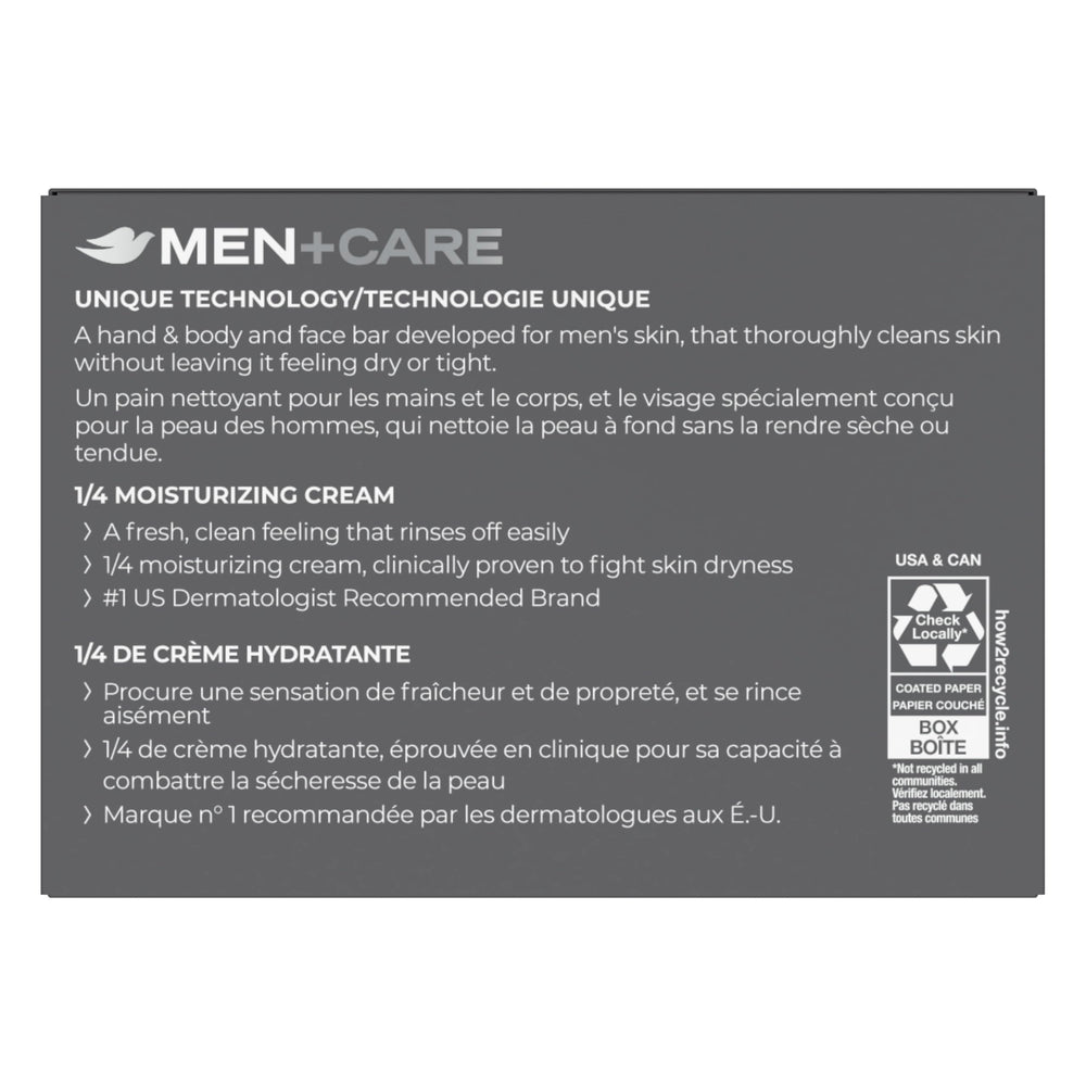 DOVE MEN + CARE bar close-up texture highlighting smooth, moisturizing surface