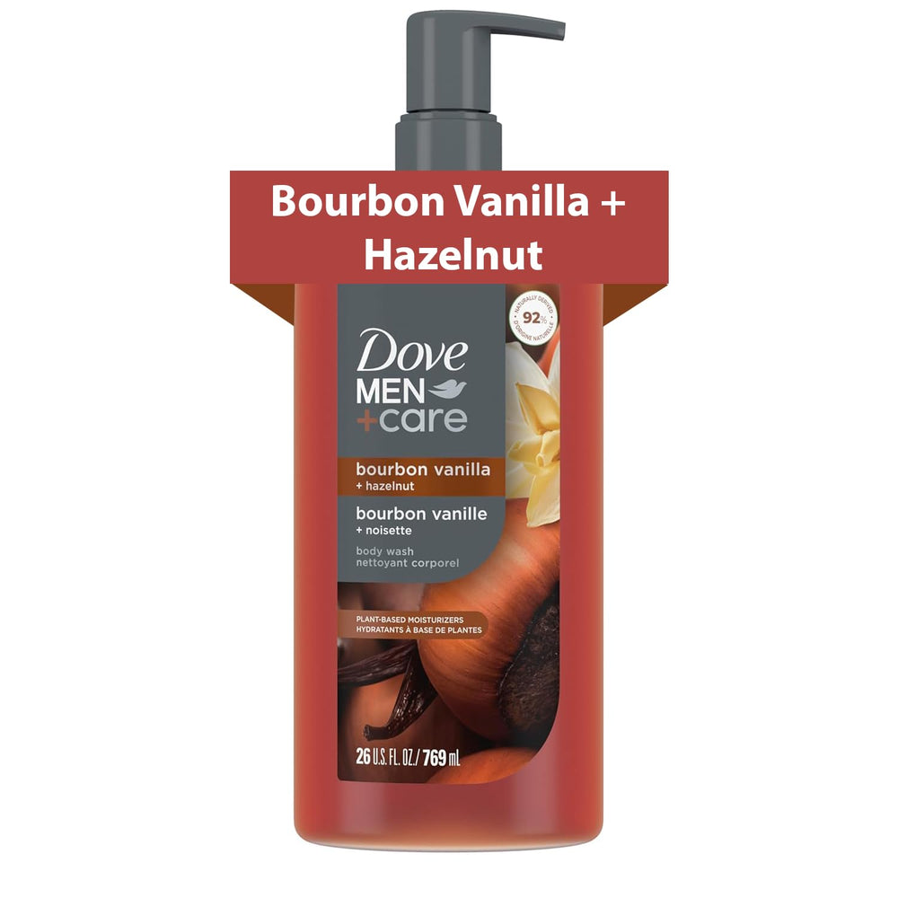 Dove Men+Care front packaging showing scent and 26oz size for confident choice