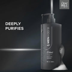 DOVE MEN + CARE creamy lather texture demonstrating deep purifying foam