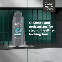 Dove Men + Care eucalyptus leaf detail highlighting fresh scent and invigorating benefit