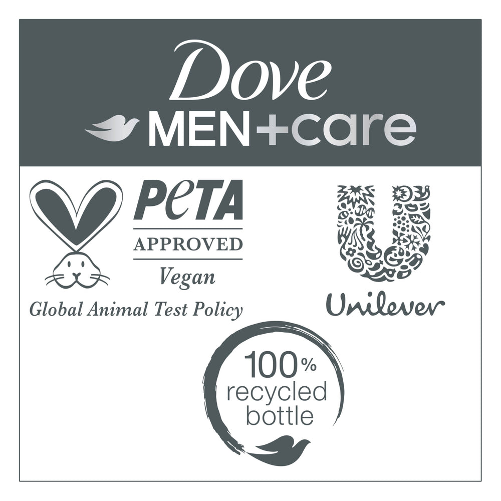DOVE MEN + CARE bottle beside a gym bag showing convenience for active routines