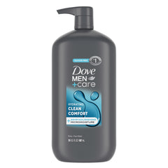 DOVE MEN + CARE front bottle showing product and branding for easy recognition